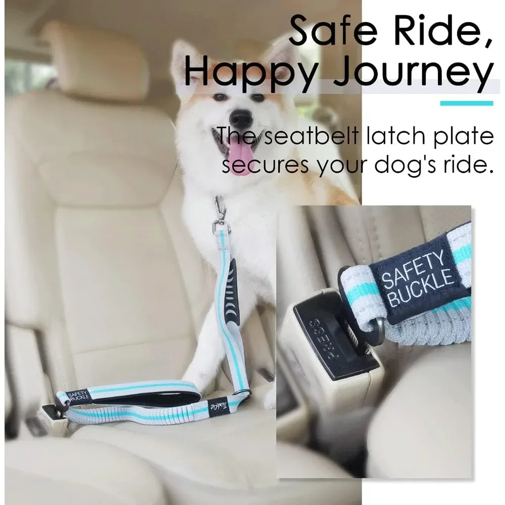 Dog Leashes –Traffic Control Double Handle Leash, 2 Handles Leash Comfortable Padded Heavy Duty Bungee No Pull Reflective Lead